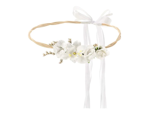 [90202721 1279852] Partydeco Hochzeitsaccessoire Blumenkranz 18 cm, Weiss