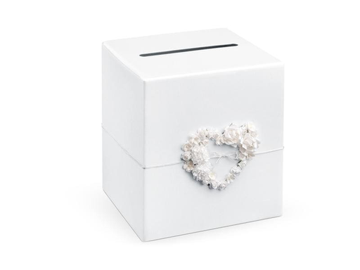 [90202757 1279961] Partydeco Hochzeitsaccessoire Kartenbox 24 x 24 x 24 cm, Weiss
