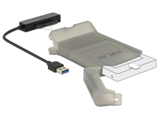 [90031199 1000008] Delock Adapterkabel USB 3.0 Typ-A - SATA 22-Pin mit Schutzhülle