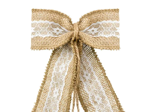 [90202899 1279981] Partydeco Hochzeitsaccessoire Autodeko Set 5-teilig, Braun/Weiss