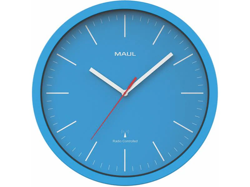 [90202904 1278293] Maul Wanduhr MAULjump Ø 30.5 cm Blau