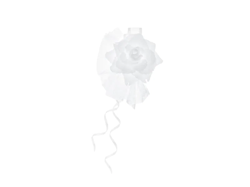 [90203157 1279992] Partydeco Hochzeitsaccessoire Autodekoration Rose 14 cm, 4 Stk, Weiss