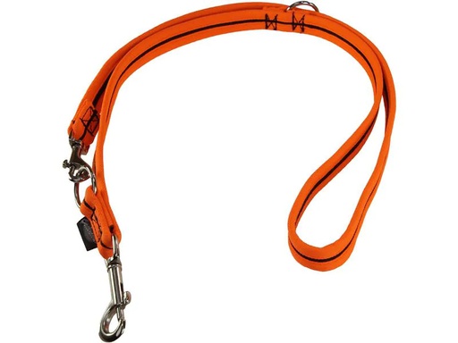 [90203255 1281290] Grossenbacher Hundeleine 180 cm, 20 mm, Schwarz/Orange