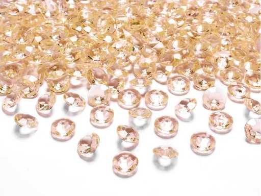 [90203311 1279923] Partydeco Streudeko Diamanten 1.2 cm, 100 Stück, Gold