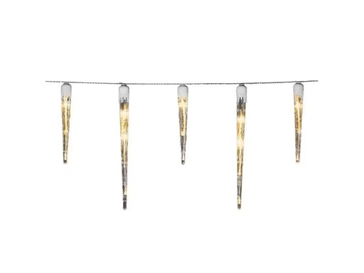 [90031452 900779] Konstsmide LED-Lichtervorhang Eiszapfen, 48 LED, 7.7 m, Outdoor