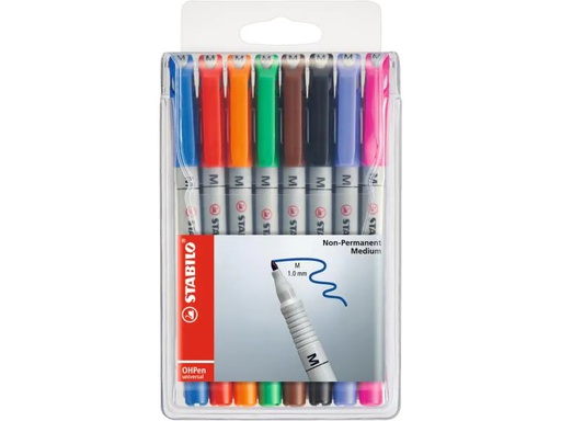 [90031692 1084154] STABILO Folienstift OHPen universal M 8 Stück Mehrfarbig