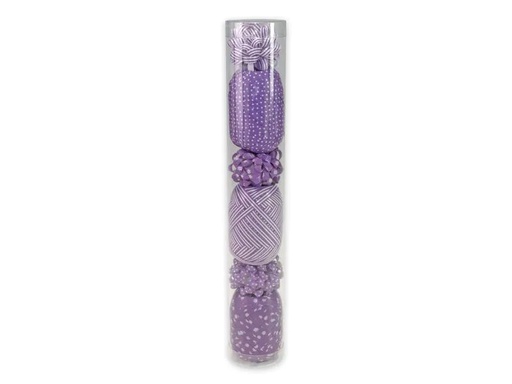 [90204480 1256482] Pattberg Geschenkband Mustermix Set Set, 9 Stück, Lila