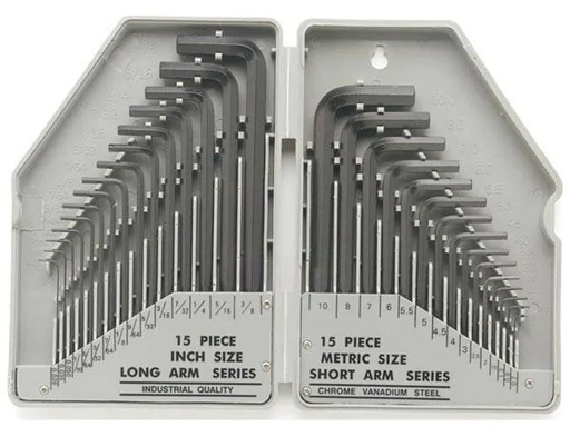 [90031878 172564] Toolland Winkelschlüssel-Set Zoll und metrisch