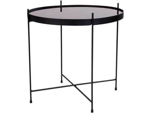 [90204890 1249609] House Nordic Beistelltisch Venezia 48 x 48 cm, Schwarz