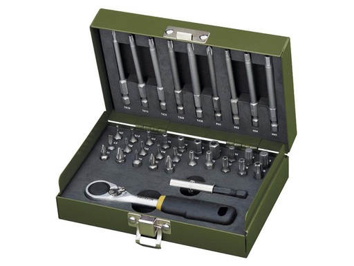 [90205541 1295715] Proxxon Steckschlüssel-Set 1/4 MICRO-Bit Ratsche 36-teilig