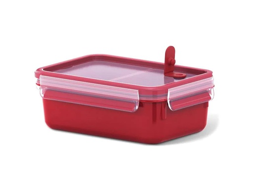 [90032024 552513] Emsa Mikrowellendose Clip &amp; Micro 1 l, Rot