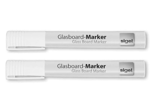 [90032103 541139] Sigel Glasboardmarker Weiss, 2 Stück