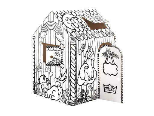 [90206116 1292141] Fellowes Ausmal-Spielhaus Einhorn 121.3 x 96.5 x 81.3 cm