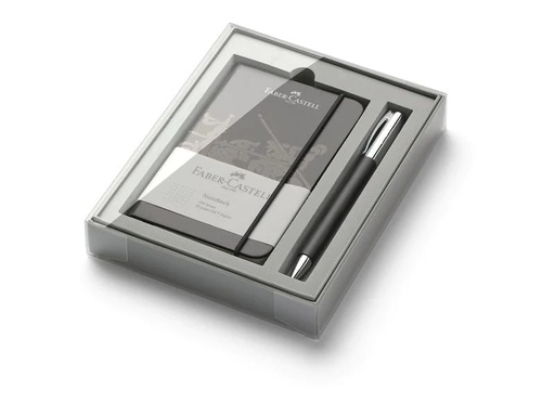 [90206225 1286240] Faber-Castell Kugelschreiber Ambition Edelharz B, Schwarz/Silber