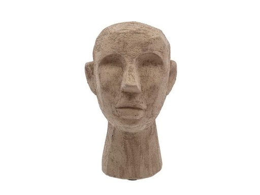 [90206424 1264899] Villa Collection Aufsteller Skulptur Kopf, Steinbraun