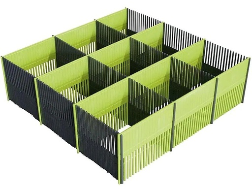 [90206596 1302708] purvario Stauleisten 100 MAXXI 8-teilig, Limonengrün/Anthrazi