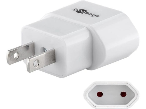 [90206668 1298066] Max Hauri Reiseadapter EU – USA, Weiss