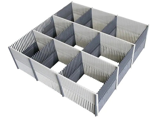 [90206676 1302707] purvario Stauleisten 100 MAXXI 8-teilig, Lichtgrau/Anthrazit
