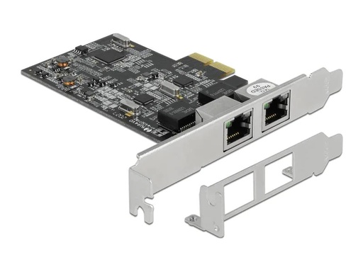 [90206704 1295537] Delock Netzwerkkarte 2x 2.5 Gbps RJ-45 PCI-Express x2