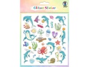 URSUS Motivsticker Glitter Fun Meerestiere 4 Blatt, 136 Sticker