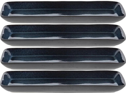 [90206956 1290445] Bitz Servierplatte 4 Stück, Schwarz/Dunkelblau