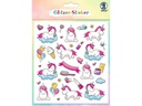 URSUS Motivsticker Glitter Fun Einhorn 4 Blatt, 151 Sticker