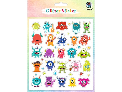 [90207107 1247048] URSUS Motivsticker Glitter Fun Monster 4 Blatt, 150 Sticker