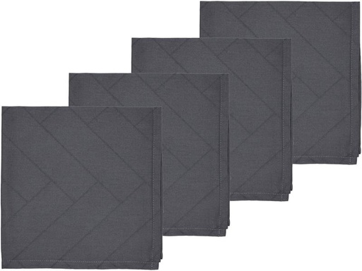 [90207226 1304054] Södahl Stoffserviette Tiles 45 cm x 45 cm, 4 Stück, Schwarz