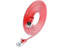 SLIM Slimpatchkabel RJ-45 - RJ-45, Cat 6, U/FTP, 7.5 m, Rot