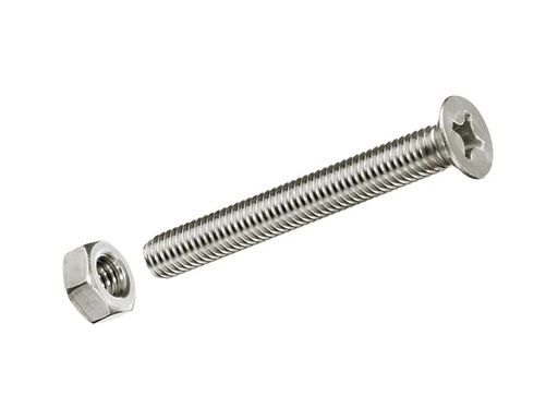 [90207868 1287712] Krafter Metrische Schrauben M 3 x 30 mm, mit Muttern, Stahl, 10 Stk