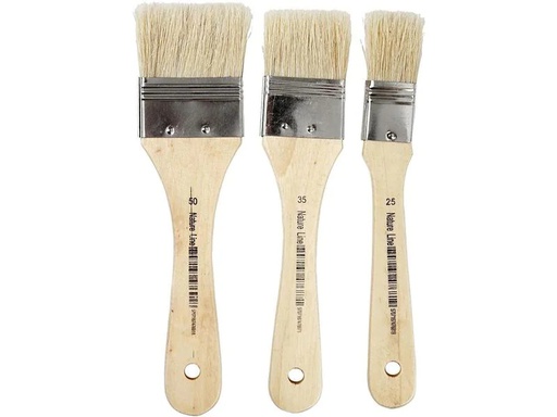[90207898 1280615] Creativ Company Borstenpinsel Lackierpinsel Flach 3 Stück
