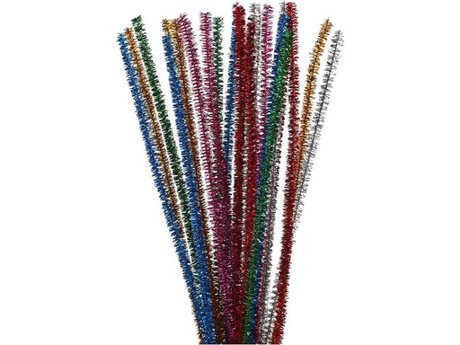 [90207937 1280645] Creativ Company Chenilledraht 6 mm, Glitter, 24 Stück