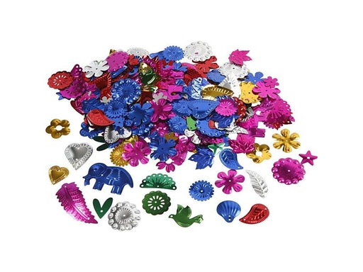 [90207948 1280639] Creativ Company Pailletten 400 g, 15 - 45 mm, Mehrfarbig