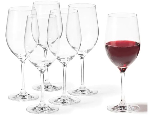 [90032679 552328] Leonardo Rotweinglas Ciao+ 430 ml, 6 Stück, Transparent