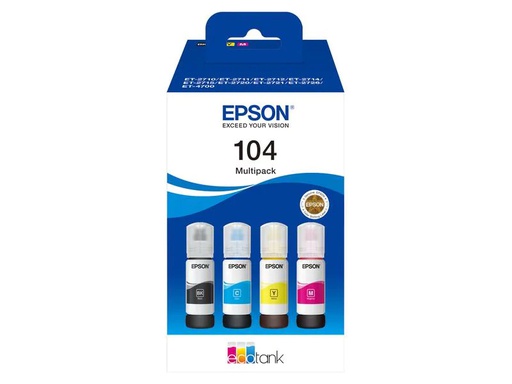 [90208091 1294044] Epson Tinte 104 / C13T00P640 BK, Y, C, M
