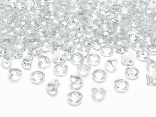 [90208116 1279924] Partydeco Streudeko Diamanten 1.2 cm, 100 Stück, Transparent