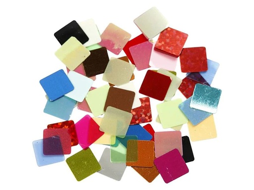 [90208159 1280650] Creativ Company Mosaikplatten 10 x 10 mm 250 g, Sortierte Farben
