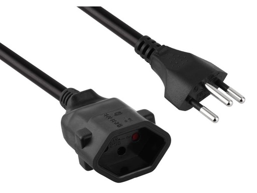 [90032763 679454] FURBER.power Verlängerungskabel T13-T12 1 m Schwarz