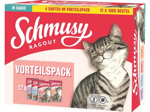 [90209099 1298075] Schmusy Nassfutter Ragout Multipack Sauce, 12 x 100 g
