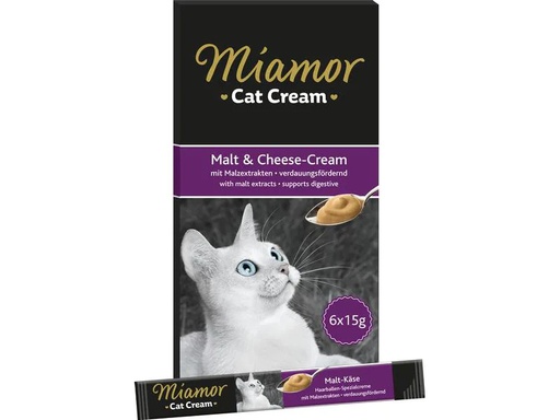 [90209133 1305060] Miamor Katzen-Snack Malt-Cream Käse, 6 x 15 g