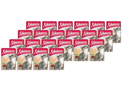 [90209151 1298087] Schmusy Nassfutter Ragout Kitten Pute Sauce, 22 x 100 g