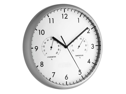 [90003267 1093696] TFA Dostmann Wanduhr Silber