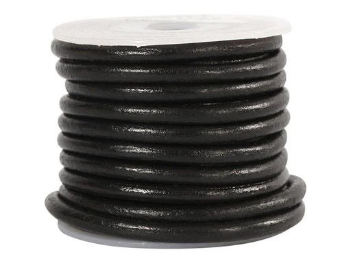 [90000306 872621] Creativ Company Lederband 4 mm, Schwarz, 5 m