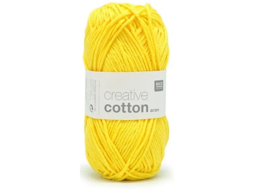 [90003276 1156799] Rico Design Wolle Creative Cotton Aran 50 g, Banane