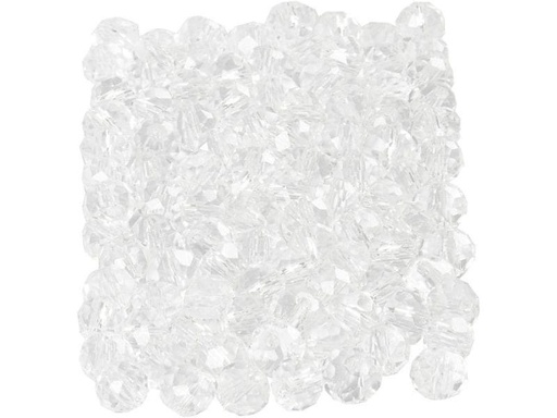 [90032982 846844] Creativ Company Glasschliffperlen 3 mm x 4 mm Transparent