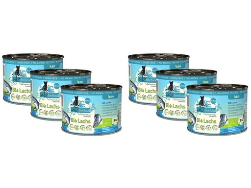 [90209459 1293827] catz finefood Nassfutter Bio No.513 Lachs, 6 x 200 g