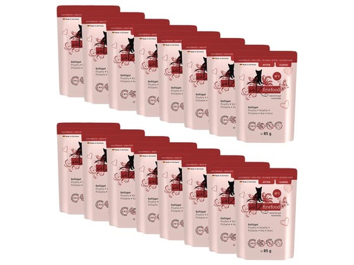 [90209507 1293777] catz finefood Nassfutter Kitten No.03 Geflügel, 16 x 85 g