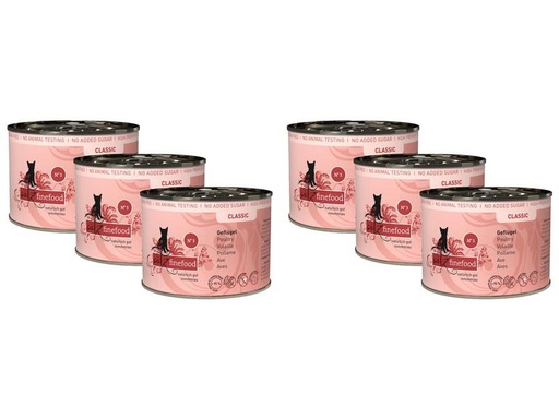 [90209512 1293776] catz finefood Nassfutter No.03 Geflügel, 6 x 200 g