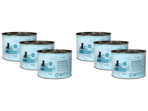 [90209531 1293774] catz finefood Nassfutter No.13 Hering &amp; Schrimps, 6 x 200 g