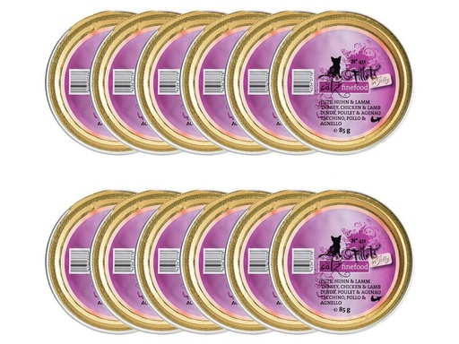 [90209539 1293816] catz finefood Nassfutter Fillets No.411 Pute, Huhn &amp; Lamm, 12 x 85 g
